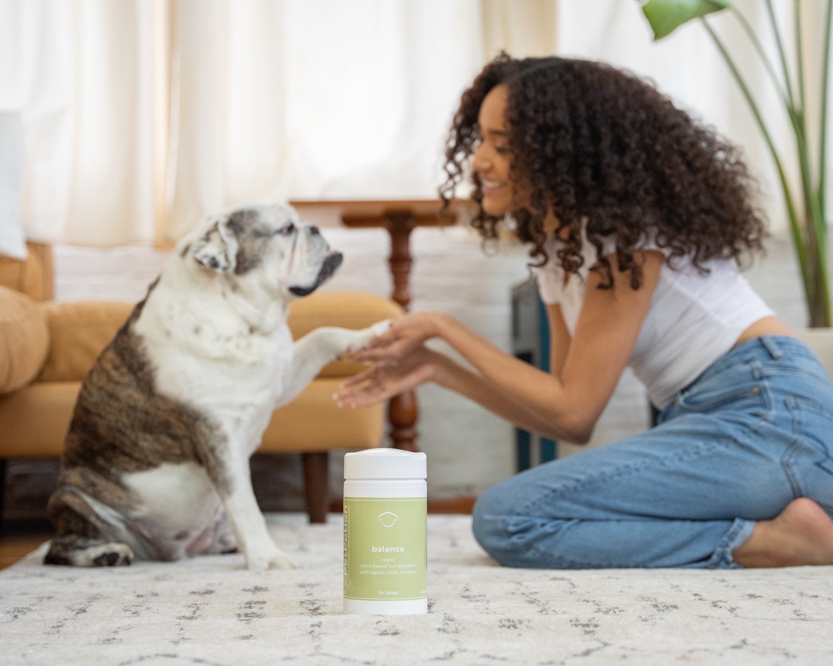 Plant Based Compostable Apple Cider Vinegar Dog Wipes PetPotion